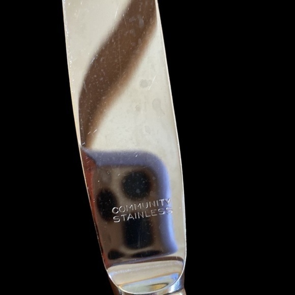 9 piece Antique Vintage silverware Community Silverplate knives 1930 pattern #1 - Picture 3 of 4